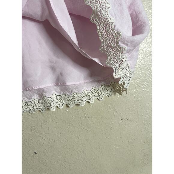 J.Crew Lace-Trim Slip Skirt in Linen Iced Strawberry Womans Large - Picture 11 of 14